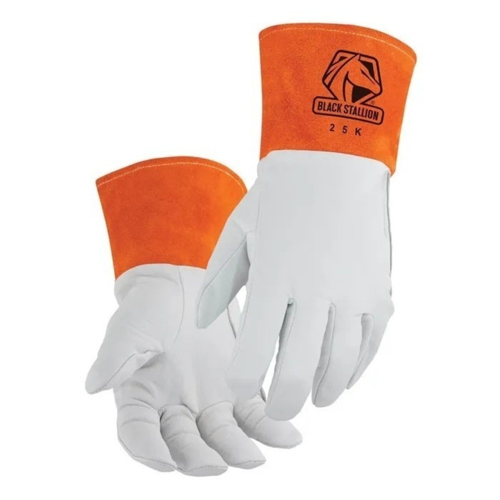 Black Stallion 25K Premium Kidskin TIG Glove with Padded DragPatch Size Large